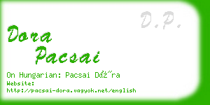 dora pacsai business card